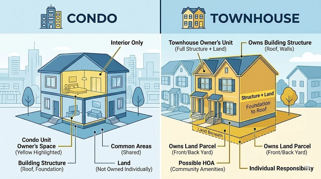 Condo vs. townhouse: The anatomy of ownership