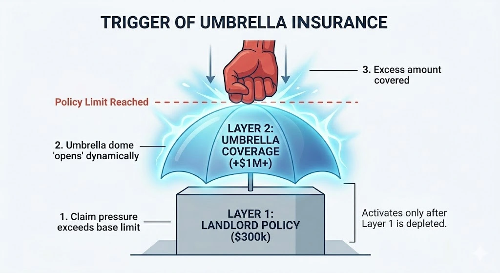 Umbrella insurance vs. LLC for rental properties: The trigger of umbrella insurance